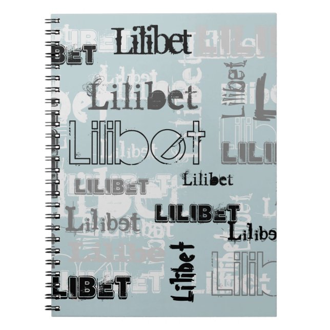 Cuaderno Modernos Chicas de Wordcloud (Frente)