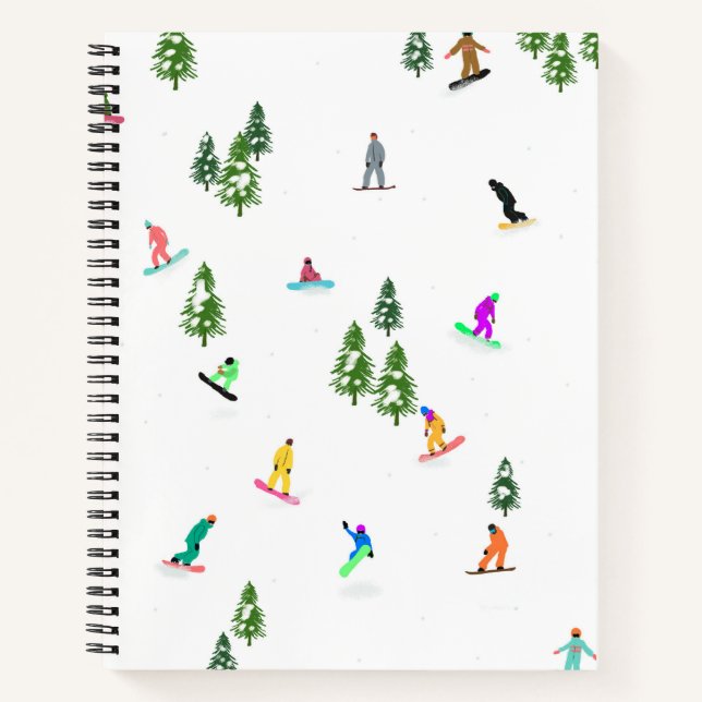 Cuaderno Modernos Snowboard Ilustracion (Anverso)