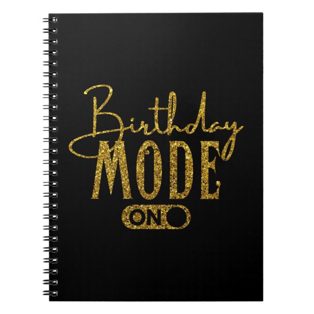 Cuaderno Modo Cumpleaños activado | Fiesta de cumpleaños (Frente)