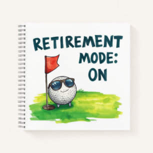 Cuaderno Modo de jubilación de golf activado para golfista