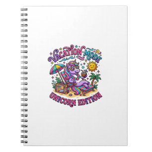 Cuaderno Modo de Vacaciones de Unicornio Edición Unicornio 