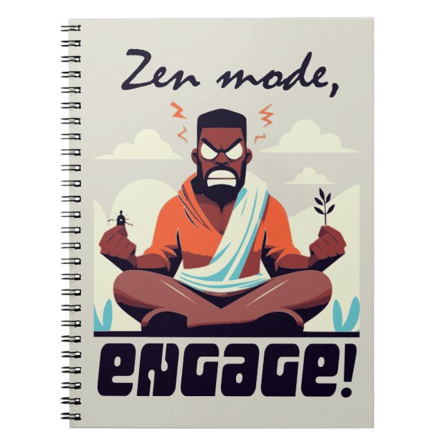 Cuaderno Modo Zen, ¡Involucrar! ⚡ Adulto es un Glitch (Frente)