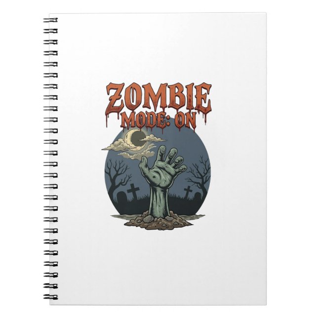 Cuaderno Modo Zombie Halloween Mano Luna Cementerio_1 (Frente)