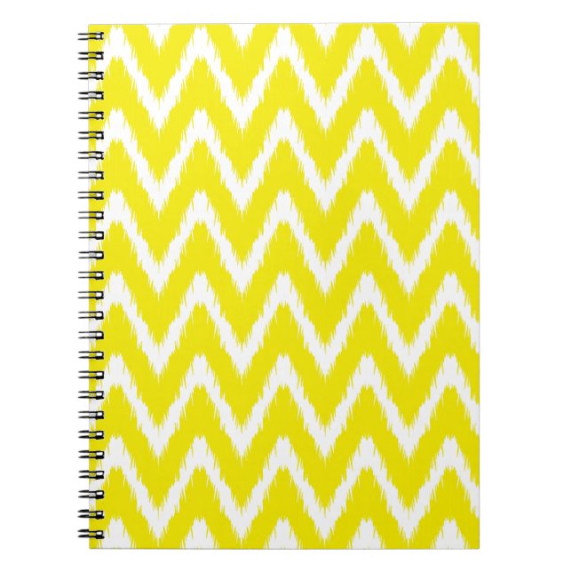 Cuaderno Modos dorados asiáticos Ikat Chevrons (Frente)