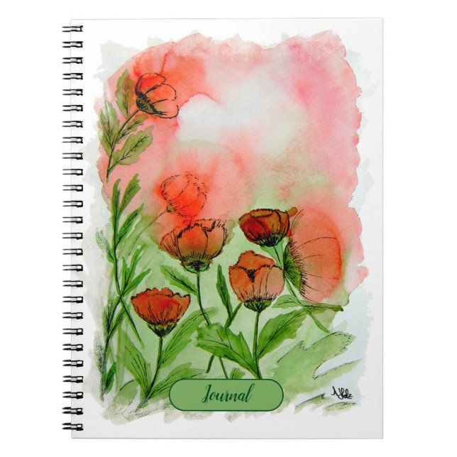 Cuaderno Mohnblumen Aquarell - (Frente)