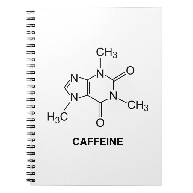Cuaderno Molécula cafeína (Frente)