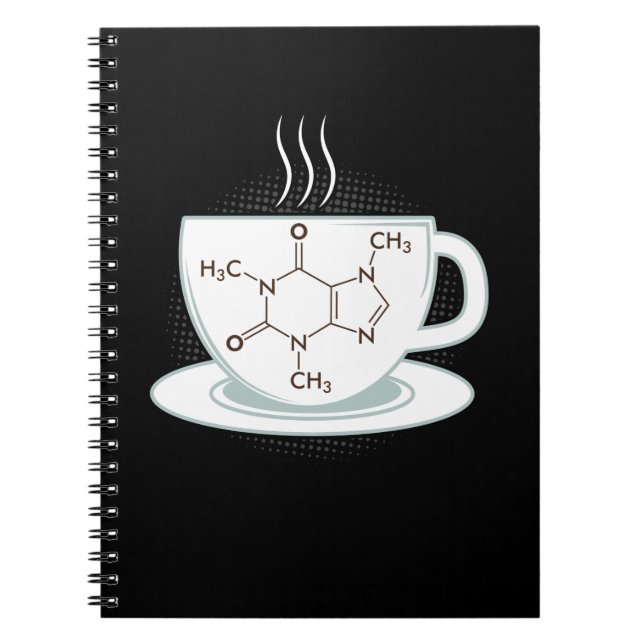 Cuaderno Molécula de cafeína química (Frente)