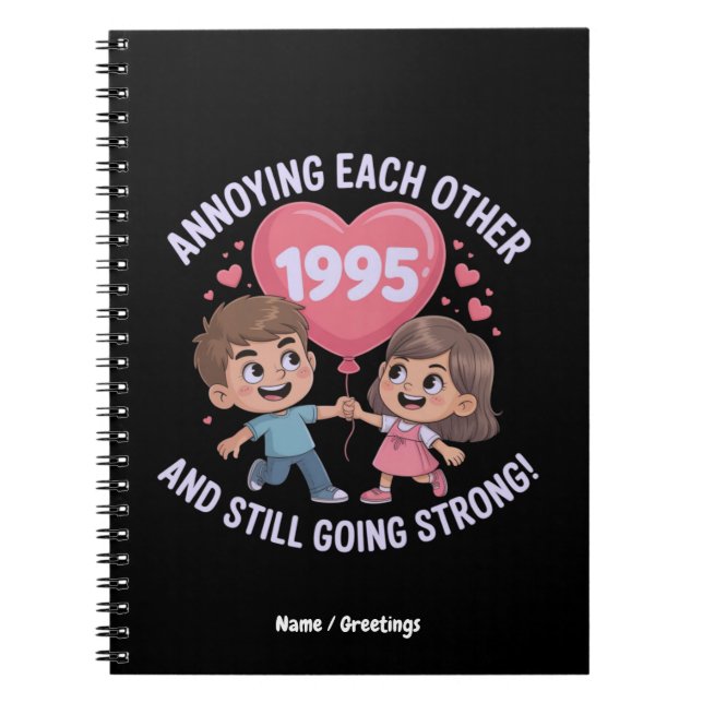 Cuaderno Molestándose mutuamente desde el aniversario Boda  (Frente)