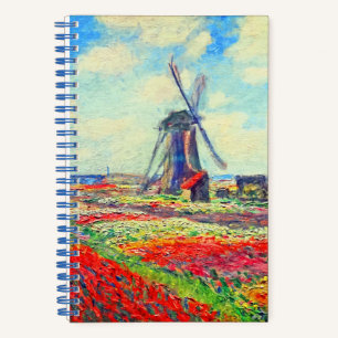 Cuaderno Molino de viento Monet Tulips