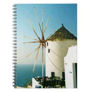 Cuaderno Molino de viento Santorini, Grecia
