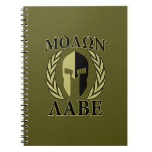 Cuaderno Molon Labe Spartan Mask Laurelles Olive Green