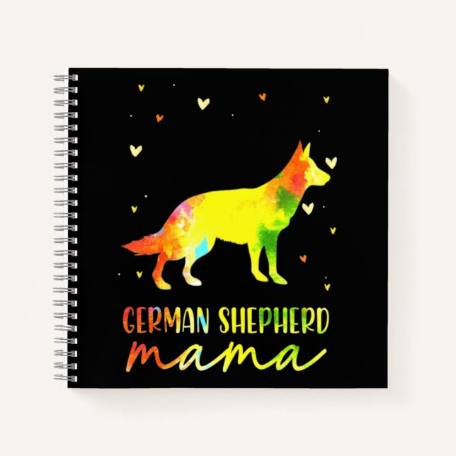 Cuaderno Mom Colorful German Shepherd (Anverso)