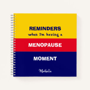 CUADERNO MOMENTO DE MENOPAUSIÓN DE DIVERSOS RECORDATORIOS