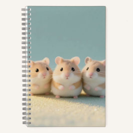Cuaderno Momentos de amistad del trío de hámsters regordete