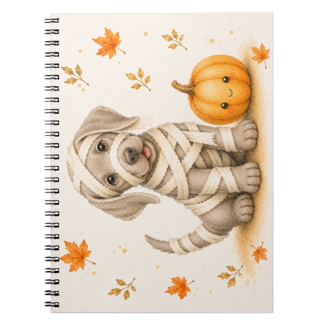 Cuaderno Momia de Weimaraner Halloween (Frente)