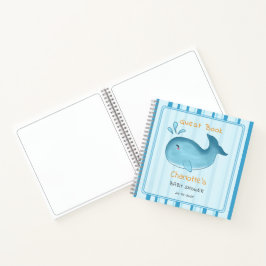 Cuaderno Mommy To Be Cute Whale Baby Shower Guest Book