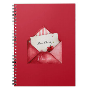 Cuaderno Mon Cheri (mi querido) Je'taime (te amo)