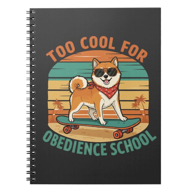Cuaderno Mona de Obediencia Canina monopatín (Frente)