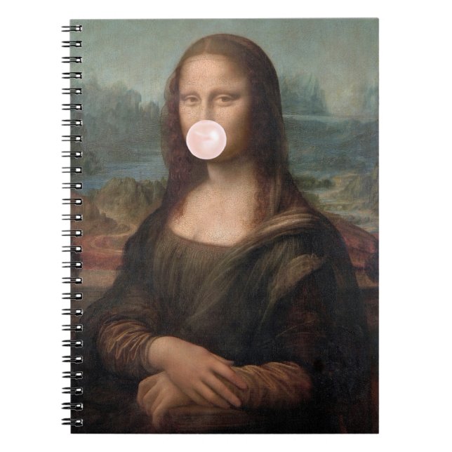 Cuaderno Mona Lisa Blowing Pink Bubble gum  (Frente)