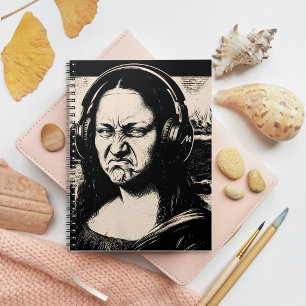 Cuaderno Mona Lisa Cara de Bajo Amantes de la Música DJs