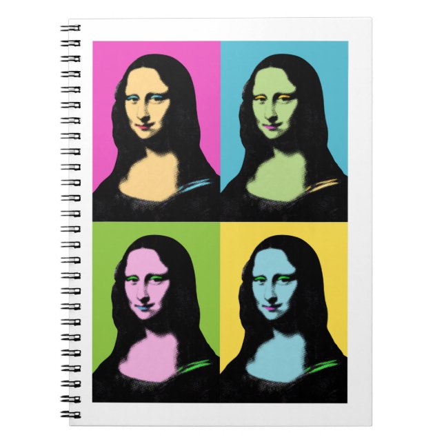 Cuaderno Mona Lisa - Estilo de arte pop (Frente)