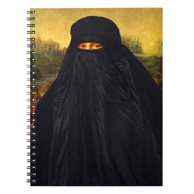 Cuaderno Mona Lisa oculta detrás de Burqa (Frente)