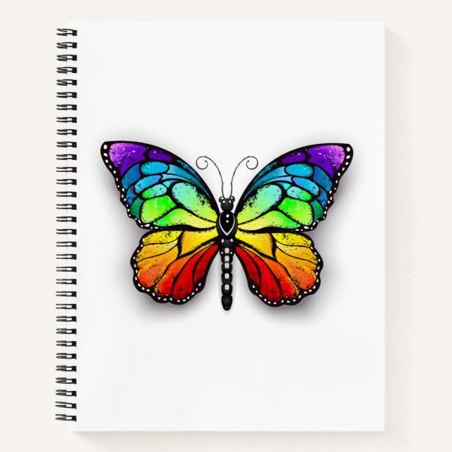 Cuaderno Monarca de mariposa arcoiris (Anverso)