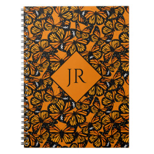 Cuaderno Monarca Naranja Mariposas Monograma Verano Natural