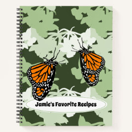 Cuaderno Monarch Butterflies Nombre personalizado Receta fa