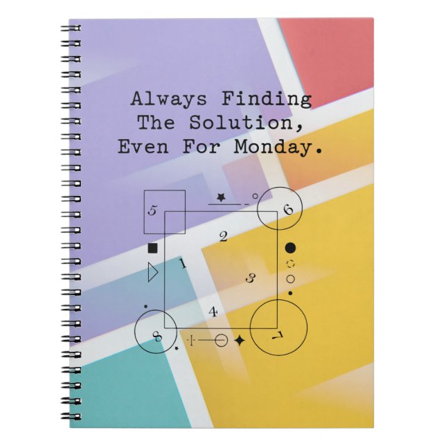 Cuaderno Monday Math Solutions | Problem Solver Spirit (Frente)