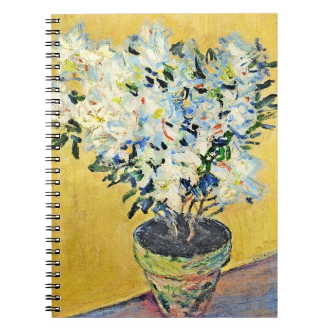 Cuaderno Monet - Azaleas Blancas en una Maceta,  (Frente)