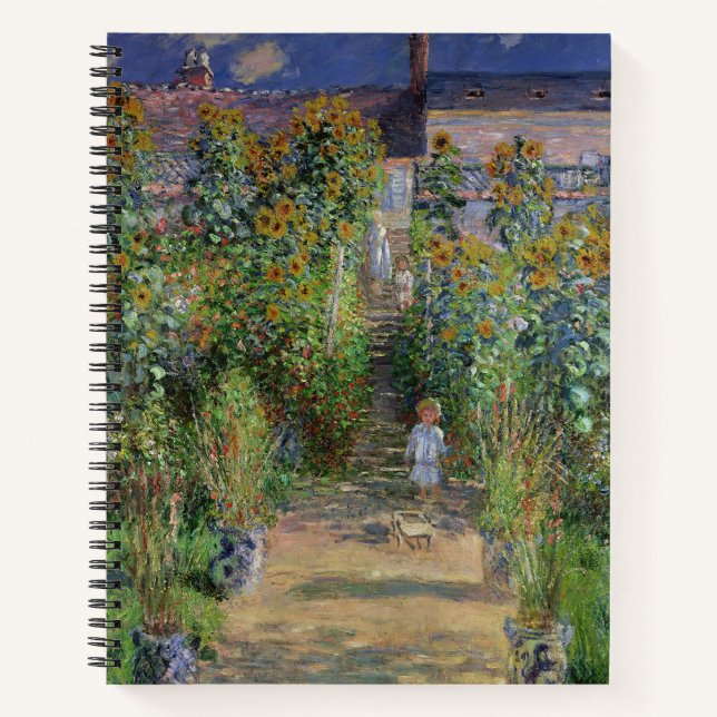 Cuaderno Monet Garden Vetheuil Impresionim Pintura (Anverso)