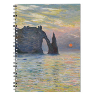 Cuaderno Monet - Manneport, acantilado en Etretat, Sunset