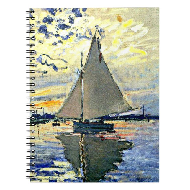 Cuaderno Monet - Sailboat at le Petit Gennevilliers (Frente)