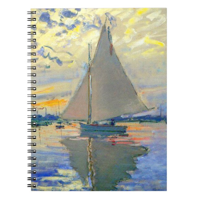 Cuaderno Monet Sailboat en Le Petit-Gennevilliers (Frente)