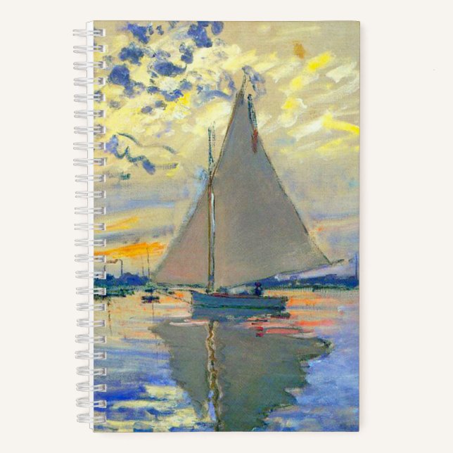 Cuaderno Monet Sailboat en Le Petit-Gennevilliers (Anverso)