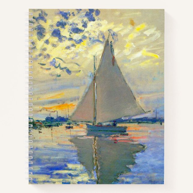 Cuaderno Monet Sailboat en Le Petit-Gennevilliers (Anverso)