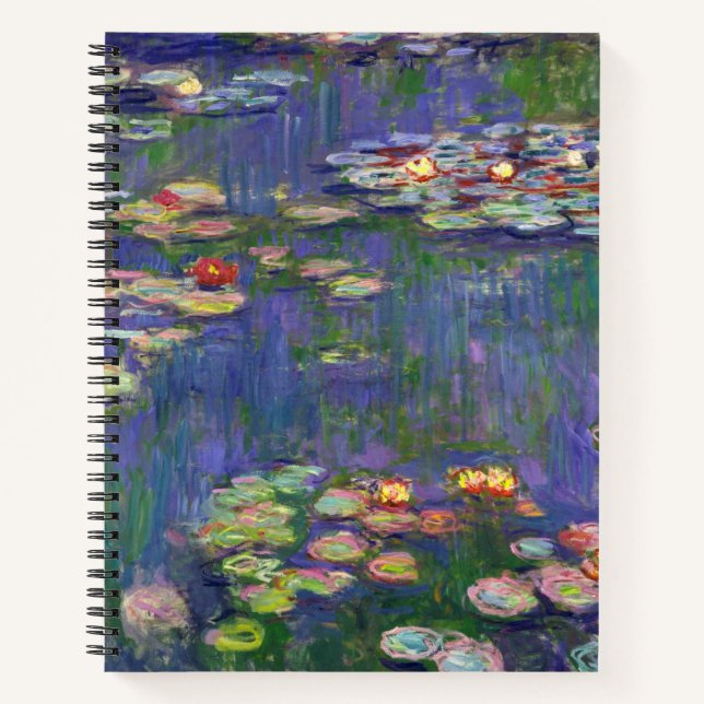 Cuaderno Monet Water Lilies Masterpiece Pintura (Anverso)