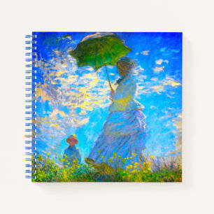 Cuaderno Monet Woman con una sombrilla