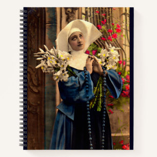 Cuaderno monja azul alrededor de 1910