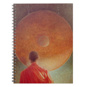 Cuaderno Monje joven con el gongo