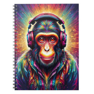 Cuaderno Mono con auriculares