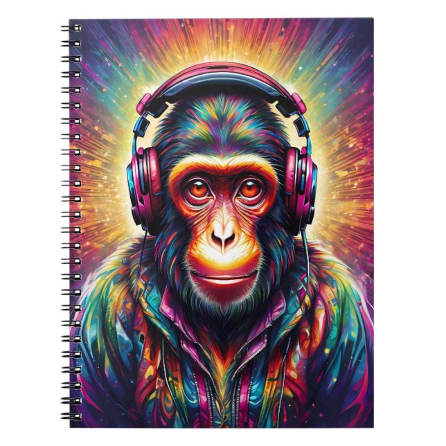 Cuaderno Mono con auriculares (Frente)