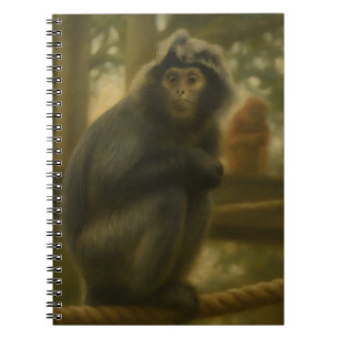 Cuaderno Mono Contemplante - Arte de vida silvestre sereno