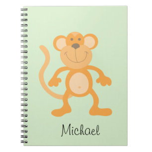 Cuaderno Mono de dibujos animados lindo