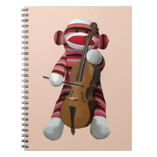 Cuaderno Mono de media luna y Cello 2