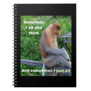 Cuaderno Mono de probóscide - me siento y pienso a veces