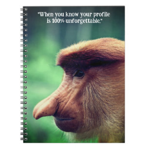 Cuaderno Mono de proboscis divertida