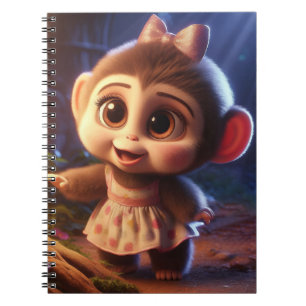 Cuaderno Mono lindo con vestido