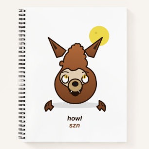 Cuaderno Mono Lindo de Lobo Disfrazado de Halloween de Dibu